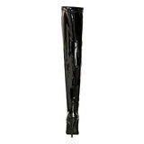 Black Shiny 13 cm SEDUCE-3000 Thigh High Boots for Men