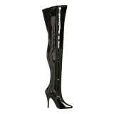 Black Shiny 13 cm SEDUCE-3000 overknee high heel boots