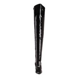 Black Shiny 13 cm SEDUCE-3010 Thigh High Boots for Men