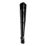 Black Shiny 13 cm SEDUCE-3010 Thigh High Boots for Men