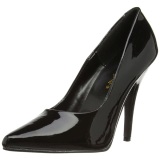 Black Shiny 13 cm SEDUCE-420 Pumps High Heels for Men