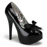 Black Shiny 14,5 cm Burlesque TEEZE-12 womens Shoes with High Heels