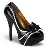 Black Shiny 14,5 cm Burlesque TEEZE-14 womens Shoes with High Heels