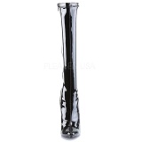 Black Shiny 15 cm DOMINA-2000 High Heeled Womens Boots for Men