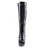 Black Shiny 15 cm DOMINA-2020 High Heeled Womens Boots for Men