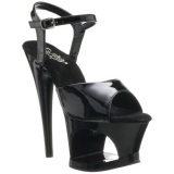 Black Shiny 18 cm Pleaser MOON-709 High Heels Platform