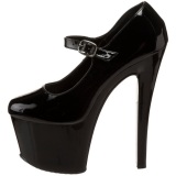 Black Shiny 18 cm Pleaser SKY-387 Platform Pumps