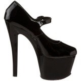 Black Shiny 18 cm Pleaser SKY-387 Platform Pumps