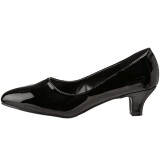 Black Shiny 5 cm FAB-420W High Heel Pumps for Men