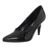 Black Shiny 7,5 cm PUMP-420 Low Heeled Classic Pumps Shoes