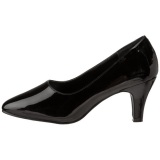 Black Shiny 8 cm DIVINE-420W High Heel Pumps for Men