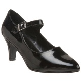 Black Shiny 8 cm DIVINE-440 High Heel Pumps for Men