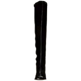 Black Shiny 8 cm GOGO-3000 Thigh High Boots for Men