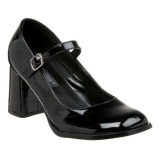 Black Shiny 8 cm GOGO-50 Pumps Shoes