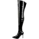 Black Shiny 9,5 cm LUST-3000 overknee high heel boots