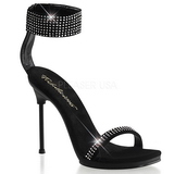 Black Strass 12 cm CHIC-40 Stiletto High Heels Shoes