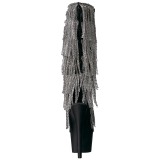 Black Strass 18 cm ADORE-2024RSF womens fringe boots high heels
