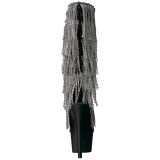 Black Strass 18 cm ADORE-2024RSF womens fringe boots high heels