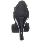 Black Suede 10 cm SMITTEN-10 Rockabilly Pumps with low heels