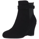 Black Suede 7,5 cm KIMBERLY-102 big size ankle boots womens