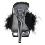 Black Transparent 13 cm Fabulicious LIP-101-8 Platform High Mules