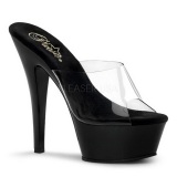 Black Transparent 15,5 cm KISS-201 Platform High Mules