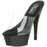 Black Transparent 15,5 cm KISS-201 Platform High Mules