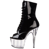 Black Transparent 18 cm ADORE-1021 womens platform soled ankle boots