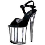 Black Transparent 20 cm Pleaser FLAMINGO-809 High Heels Platform