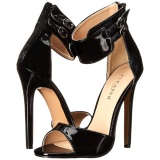 Black Varnish 13 cm SEXY-19 High Heeled Evening Sandals