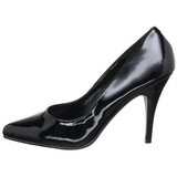 Black Varnished 10 cm VANITY-420 pointed toe pumps high heels