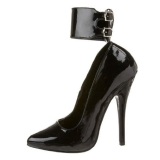 Black Varnished 15,5 cm DOMINA-434 Pumps with low heels