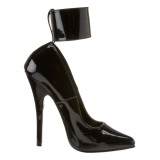 Black Varnished 15,5 cm DOMINA-434 Pumps with low heels