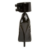 Black Varnished 15,5 cm DOMINA-434 Pumps with low heels
