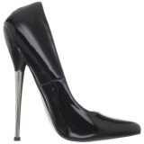 Black Varnished 16 cm DAGGER-01 Women Pumps Shoes Stiletto Heels