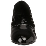 Black Varnished 5 cm FAB-420W Pumps with low heels