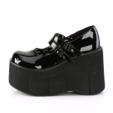 Black Vegan 11,5 cm DemoniaCult KERA-08 gothic platform mary jane pumps