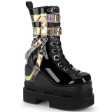 Black Vegan 12,5 cm ETERNAL-115 demoniacult ankle boots wedges