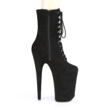 Black Vegan 23 cm INFINITY-1020FS extrem platform high heels ankle boots