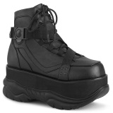 Black Vegan 7,5 cm NEPTUNE-181 demonia booties - unisex cyberpunk booties