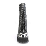 Black Vegan 7 cm GRAVEDIGGER-14 demoniacult boots - unisex platform boots