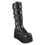 Black Vegan 8,5 cm TRASHVILLE-518 demoniacult boots - unisex platform boots