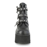 Black Vegan 9 cm ASHES-55 demoniacult ankle boots platform