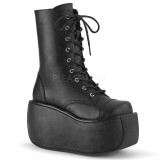 Black Vegan 9 cm VIOLET-120 demonia ankle boots platform