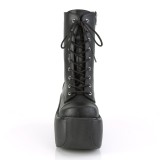 Black Vegan 9 cm VIOLET-120 demoniacult ankle boots platform