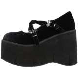 Black Velvet 11,5 cm KERA-10 lolita platform shoes