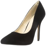 Black Velvet 13 cm AMUSE-20 Pumps High Heels for Men