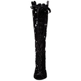 Black Velvet 13 cm AMUSE-2020 Women Knee Boots