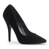 Black Velvet 13 cm SEDUCE-420 Pumps High Heels for Men
