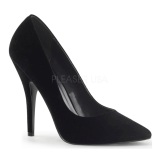 Black Velvet 13 cm SEDUCE-420 Pumps High Heels for Men